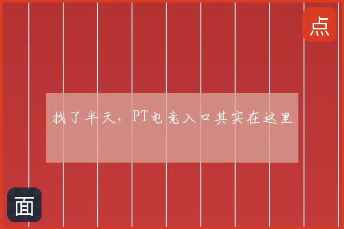找了半天，PT电竞入口其实在这里